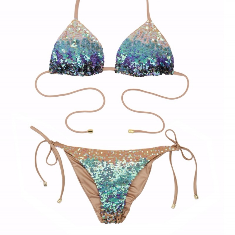 NWT Beach Bunny Ariel Mermaid Blue Ombre Bikini - Picture 2 of 4